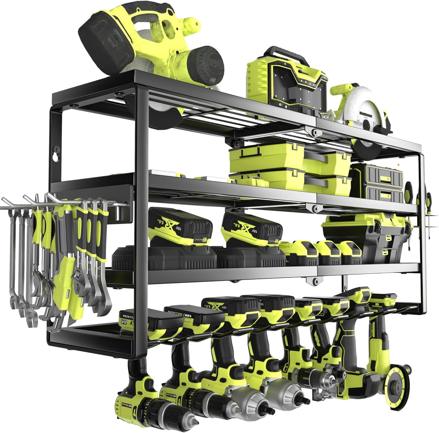 Power Tools Holder - Organizzatore da Parete a 4 Livelli