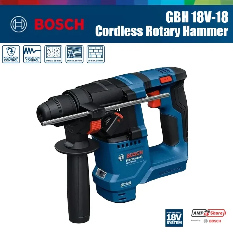 Power Tools Hammer - Bosch GBH 18V-18 Martello Perforatore Rotativo