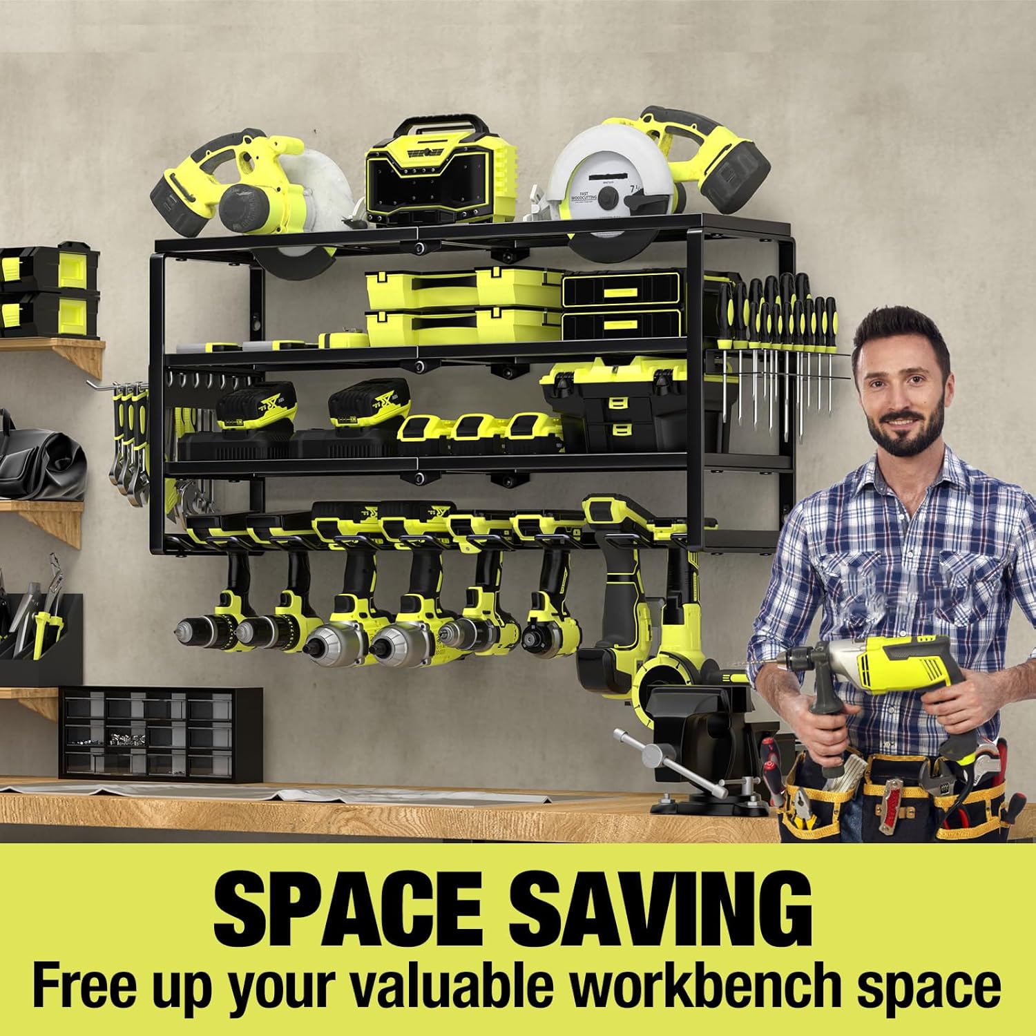 Organizzatore da Parete a 4 Li - Power Tools Holder recensione e prezzo